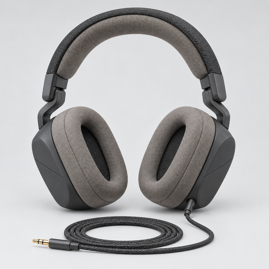 Fold-Flat Over-Ear Wired Headphones