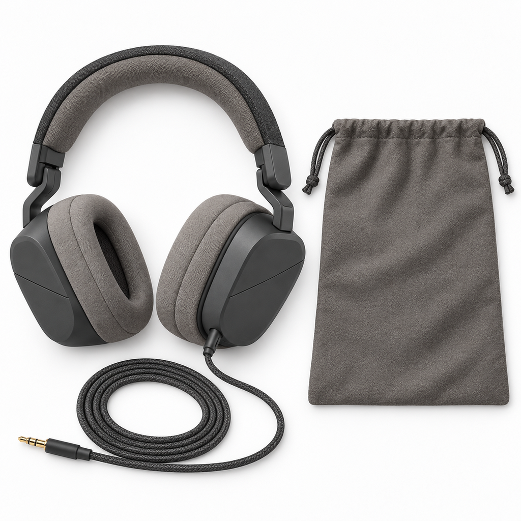 Fold-Flat Over-Ear Wired Headphones
