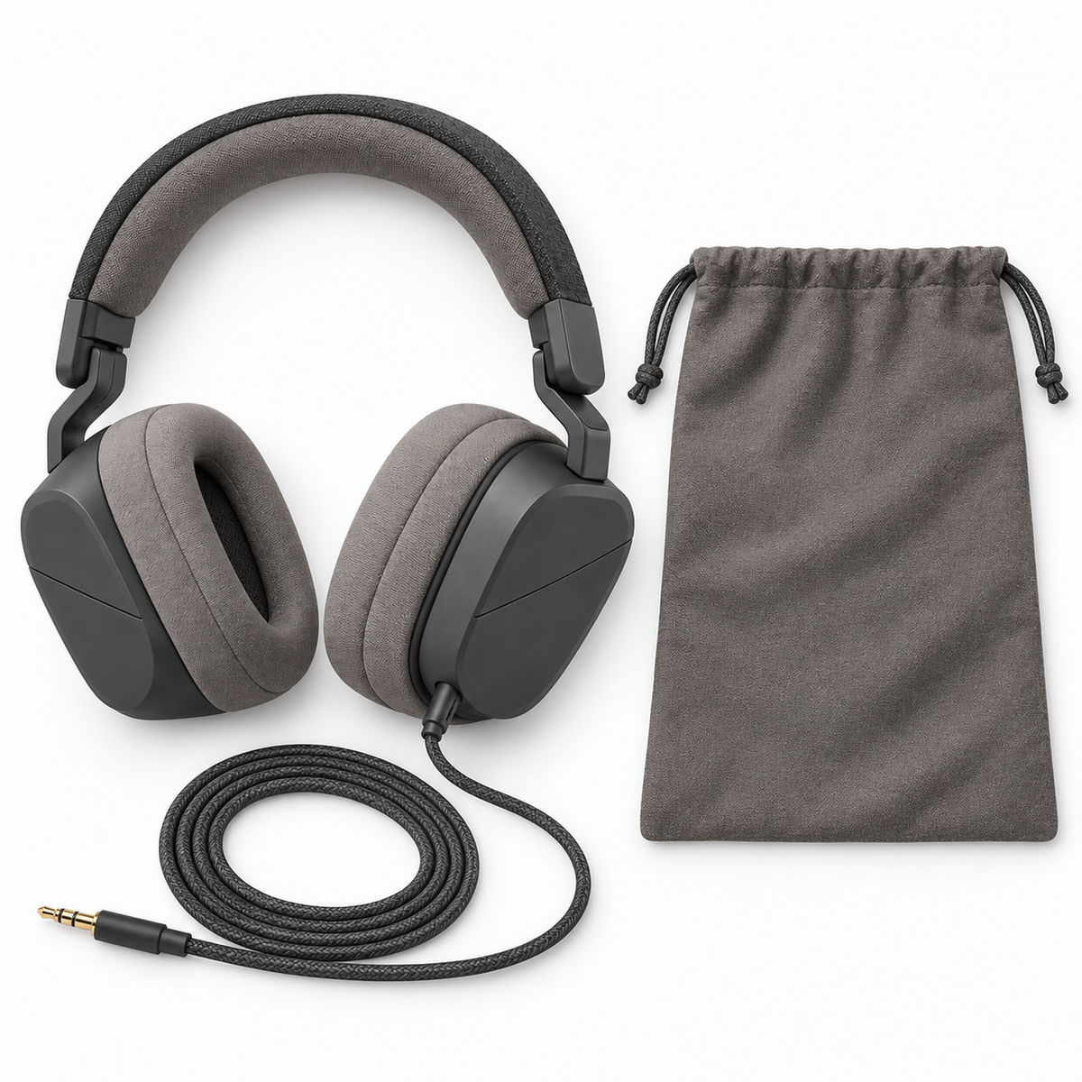 Fold-Flat Over-Ear Wired Headphones
